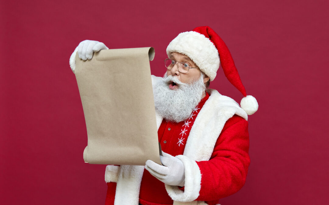 Santa reading a letter